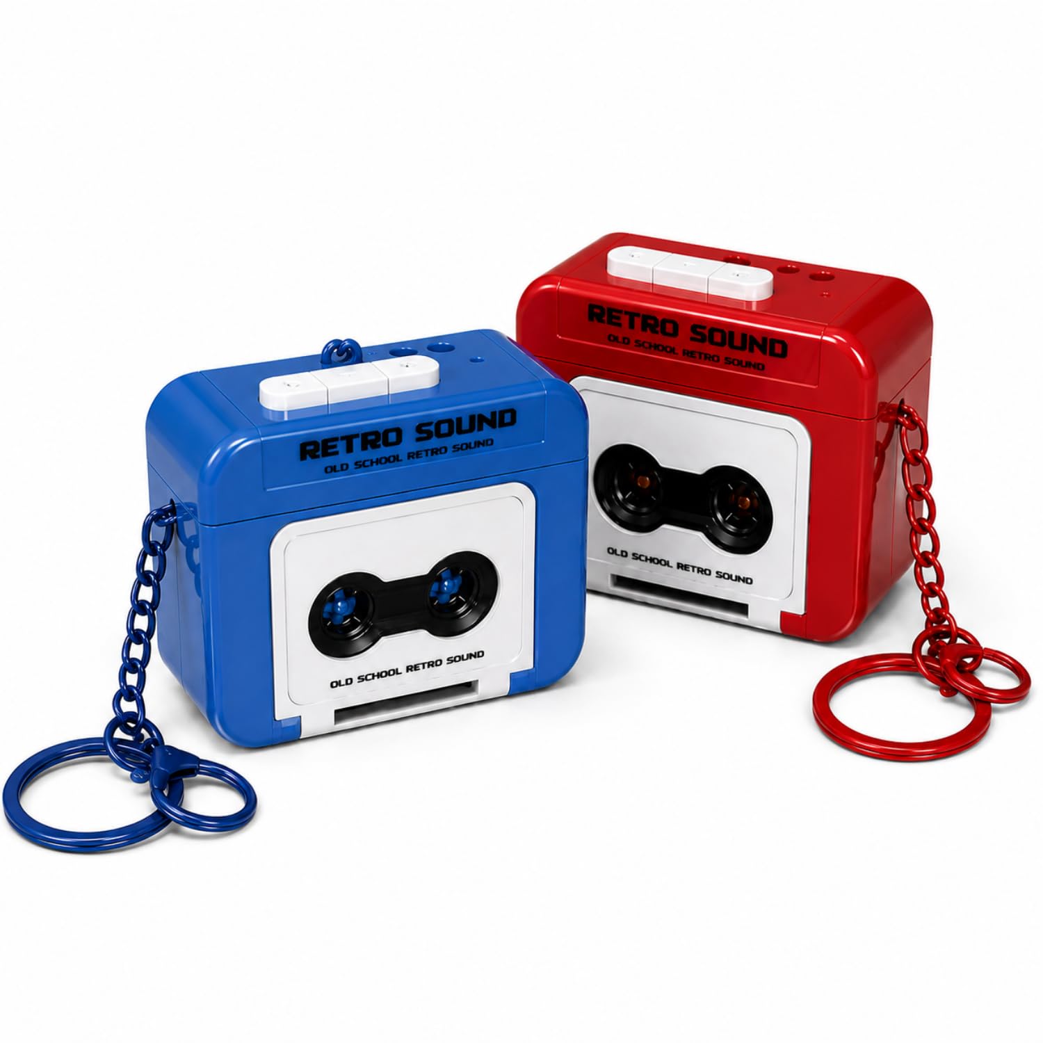 Toy Imagine Retro Cassette Tape Keychain (Pack of 2) Cute Mini Voice Recorder Design Keychains for Bike, Car, Backpack & House Keys, Birthday Return Gifts for Kids, Boys & Girls Teens Friends-image-49