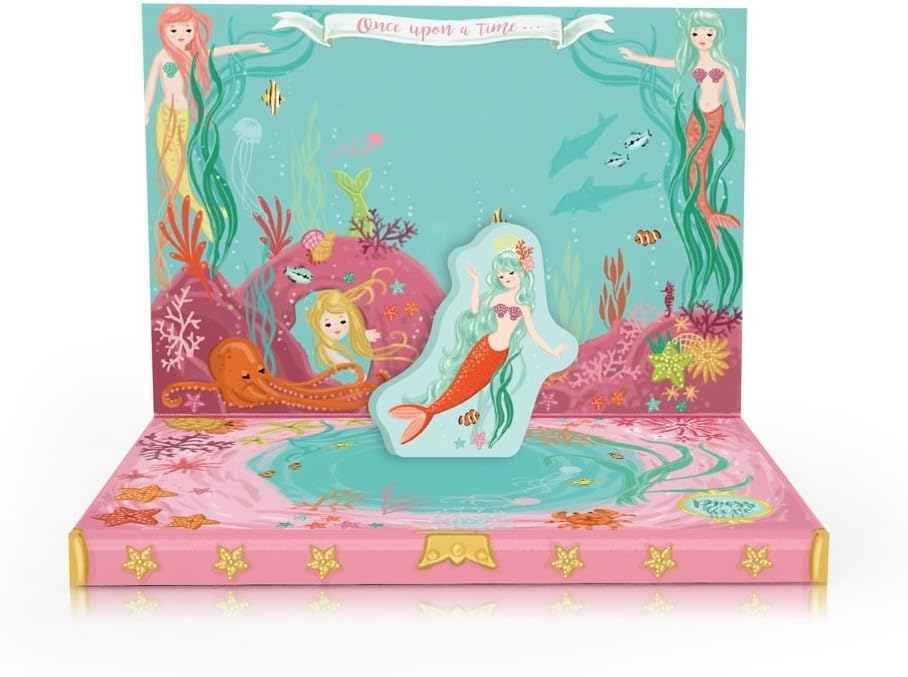 My Design Co.Music Box Card 3D Pop Out, 6 x 4.75-Inches, Mermaid Adventures
