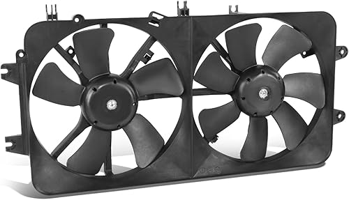 DNA MOTORING Conjunto de ventilador de radiador de estilo de fábrica compatible con 00-02 Mazda 626 2.0L con Air Cond, OEM-RF-0793