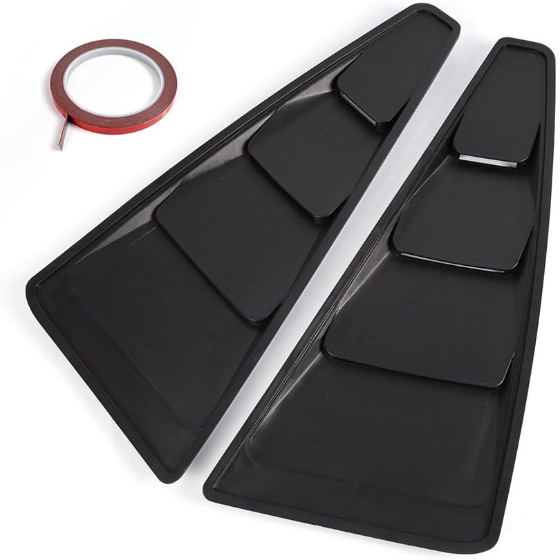 G-PLUS Window Louvers Scoop Cover Vent Replacement For Ford Mustang 2005-2014 1/4 Quarter Black Side
