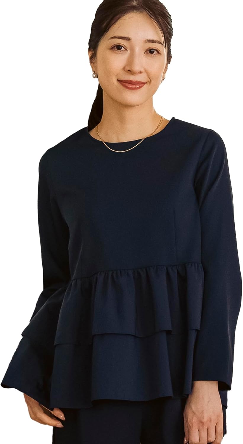 新品　SONO/ソーノ　ユーティリティティアード　ネイビー Amazon | [ソーノ] ブラウス 【SONO NAVY】 ユーティリティ ティアード
