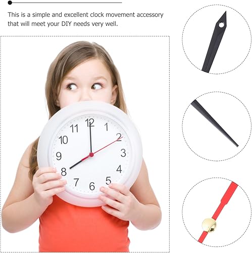 Miniatura 3 de 10 juegos de manecillas de reloj silenciosas, piezas de reloj de pared de repuesto de precisión, kit de reloj de bricolaje con manecillas de reloj