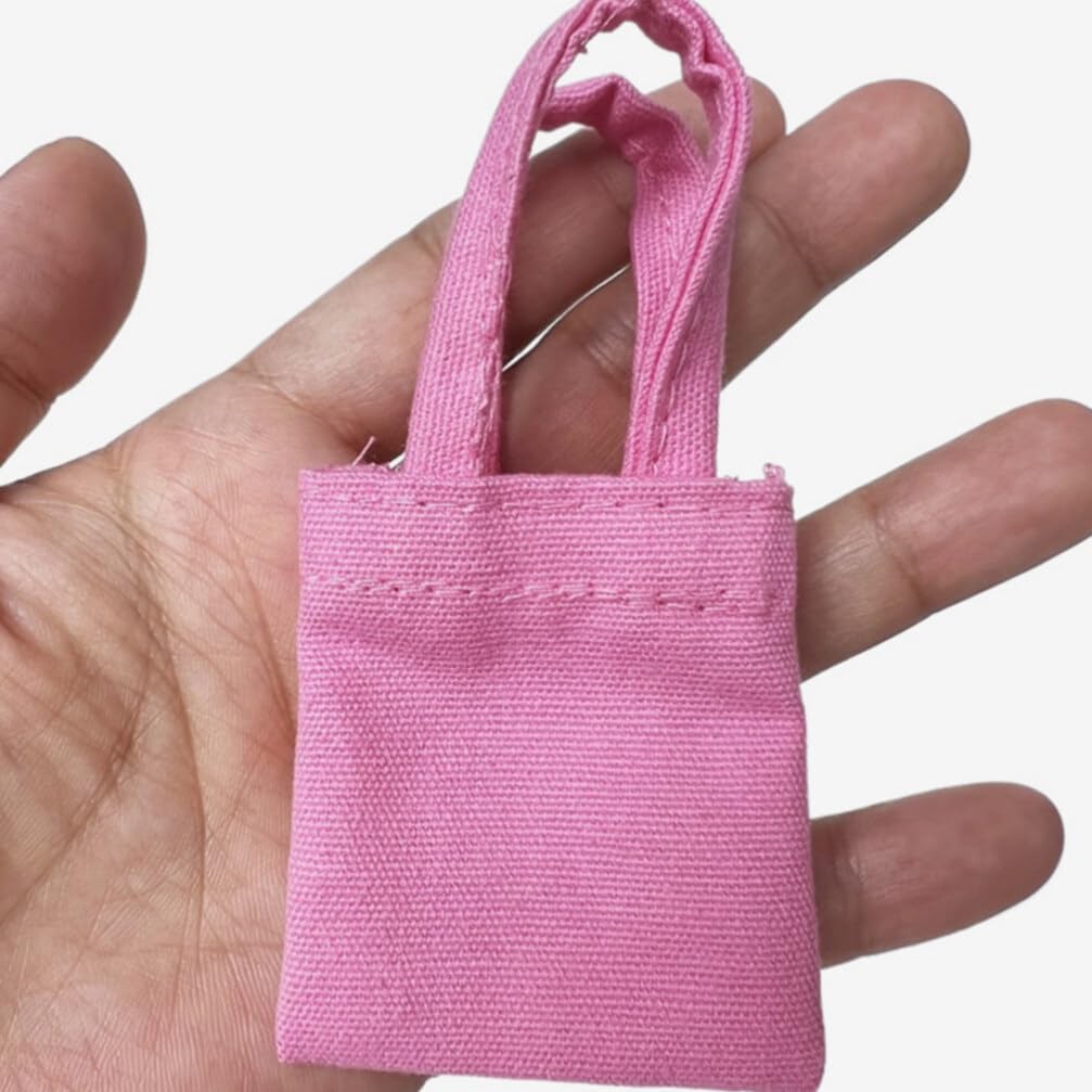 UPKOCH Miniature Doll House Accessories 1 6 Scale Canvas Shopping Bag for Doll Outfits and Mini Tote Bag Collection