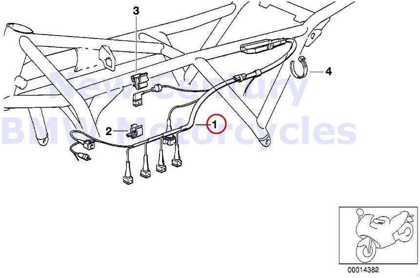 BMW Genuine Motorcycle Engine Wiring Harness Engine Wiring