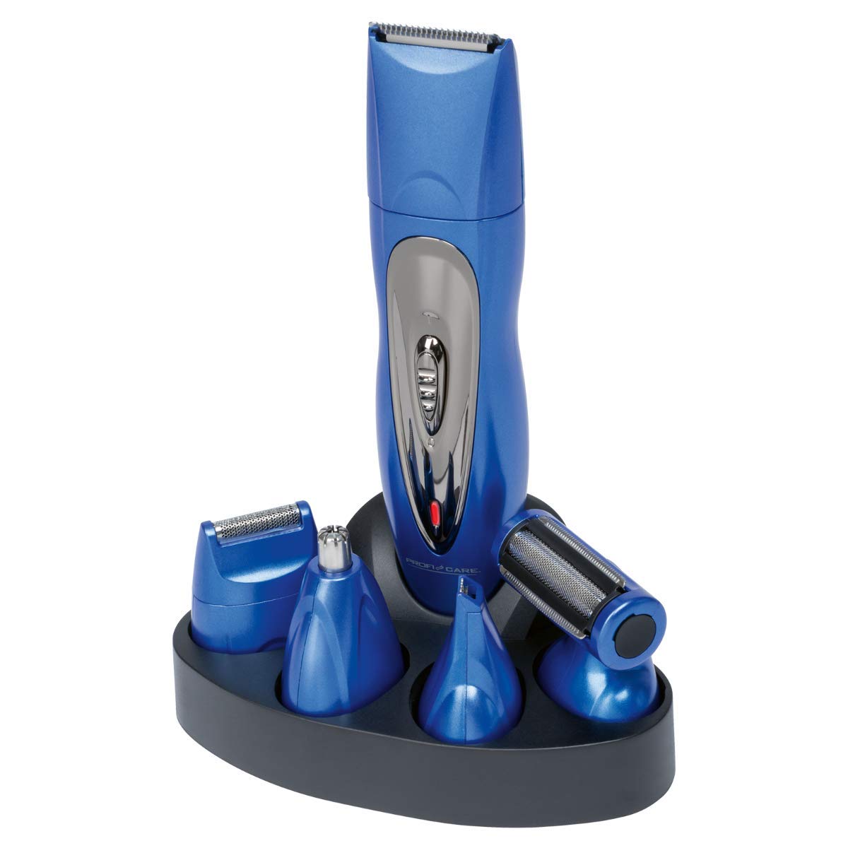 ProfiCare Bart-/Haarschneider PC-BHT 3015 5in1, Rasierer, Body Groomer, Präzisionstrimmer Und Nasen-/Ohrhaarentferner, Akkubetrieb, Nass-/Trockenfunktion, blau