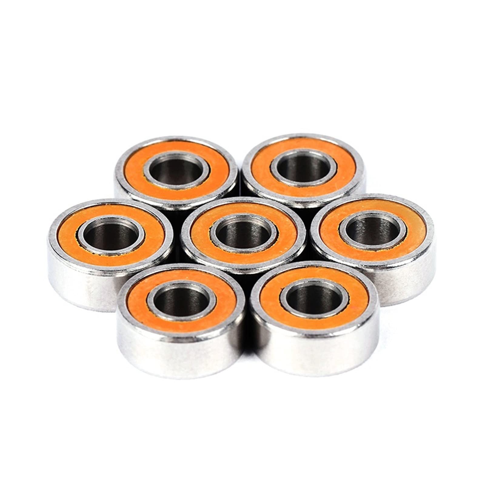 Industrial Bearings 10 Uds 4X10X4mm 2RS CB 4X10X4 rodamiento de bolas de cerámica híbrido de acero inoxidable sin grasa de giro rápido for Ball Bearing Skate Bearings