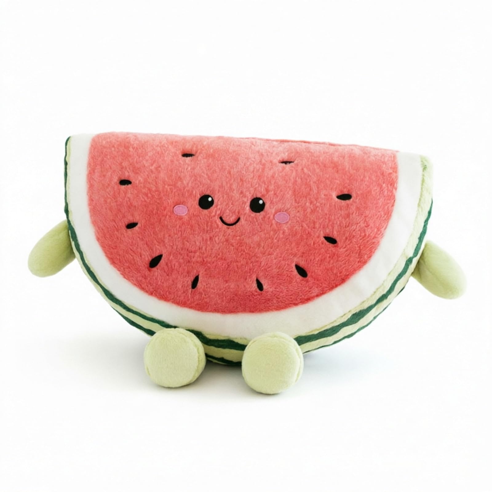 Obst Wassermelon PlüSchtiere, FrüChte Kuscheltier PlüSch Kissen (65cm,halb) | Frische Wassermelonen Kuschelkissen Kinder Kawaii PlüSchkissen Spielzeug Geschenk FüR Jungen Und MäDchen