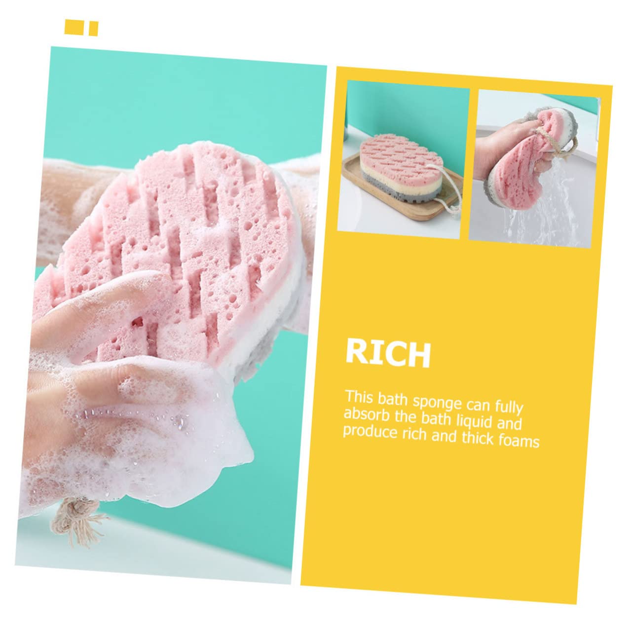 minkissy 4 Set Di Spugne Per Doccia Luffa Scrub Esfoliante Spazzola Per Il Corpo Massaggio Delicato Articoli Per Il Bagno 6 Pezzi*4