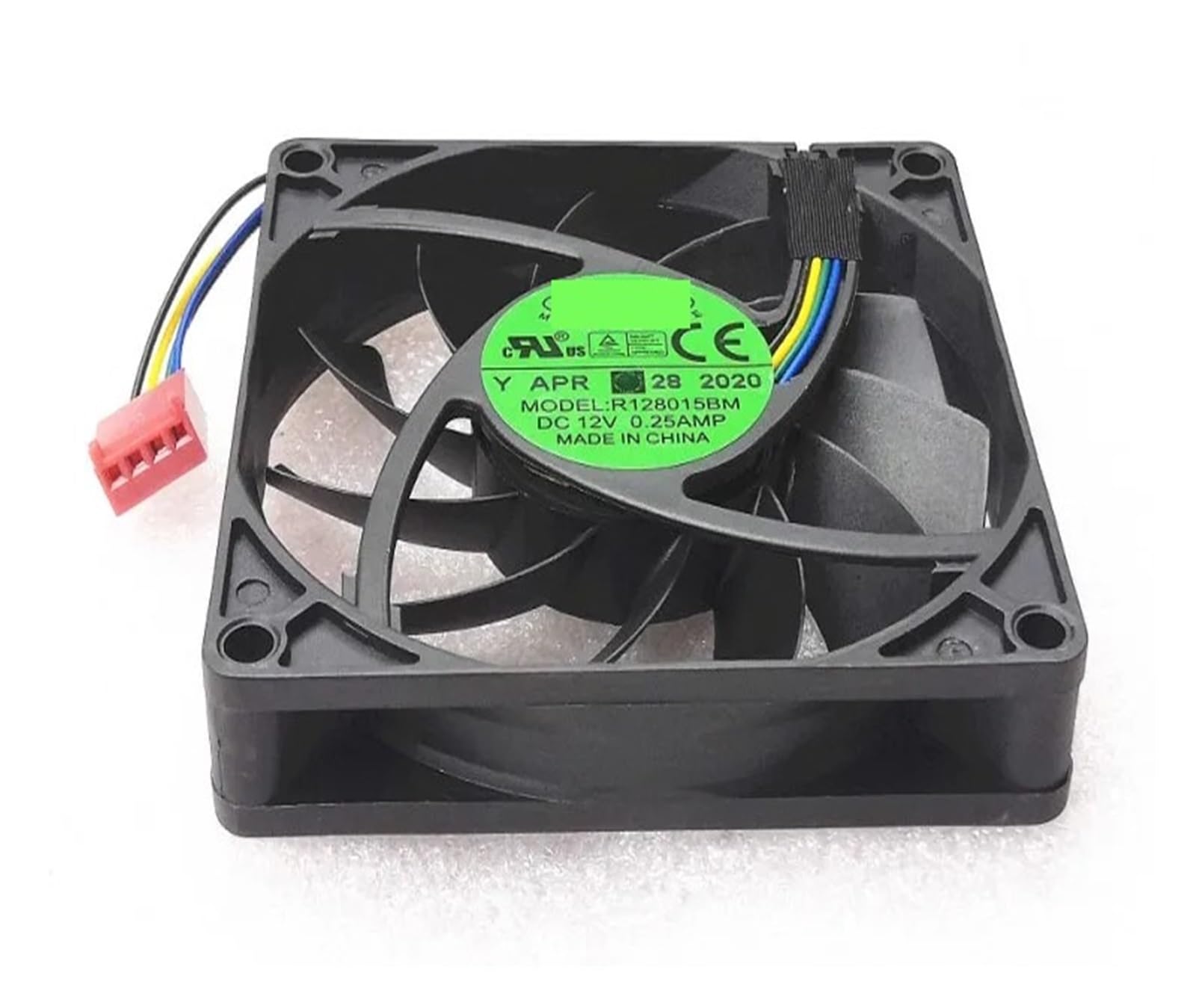 Facile à remplacer Ventilateur de boîtier Silencieux PWM, 80mm, 8cm, pour EVERFLOW 8015, 4 Fils, Double roulement à Billes, DC 12V, 0,25a, R128015BM
