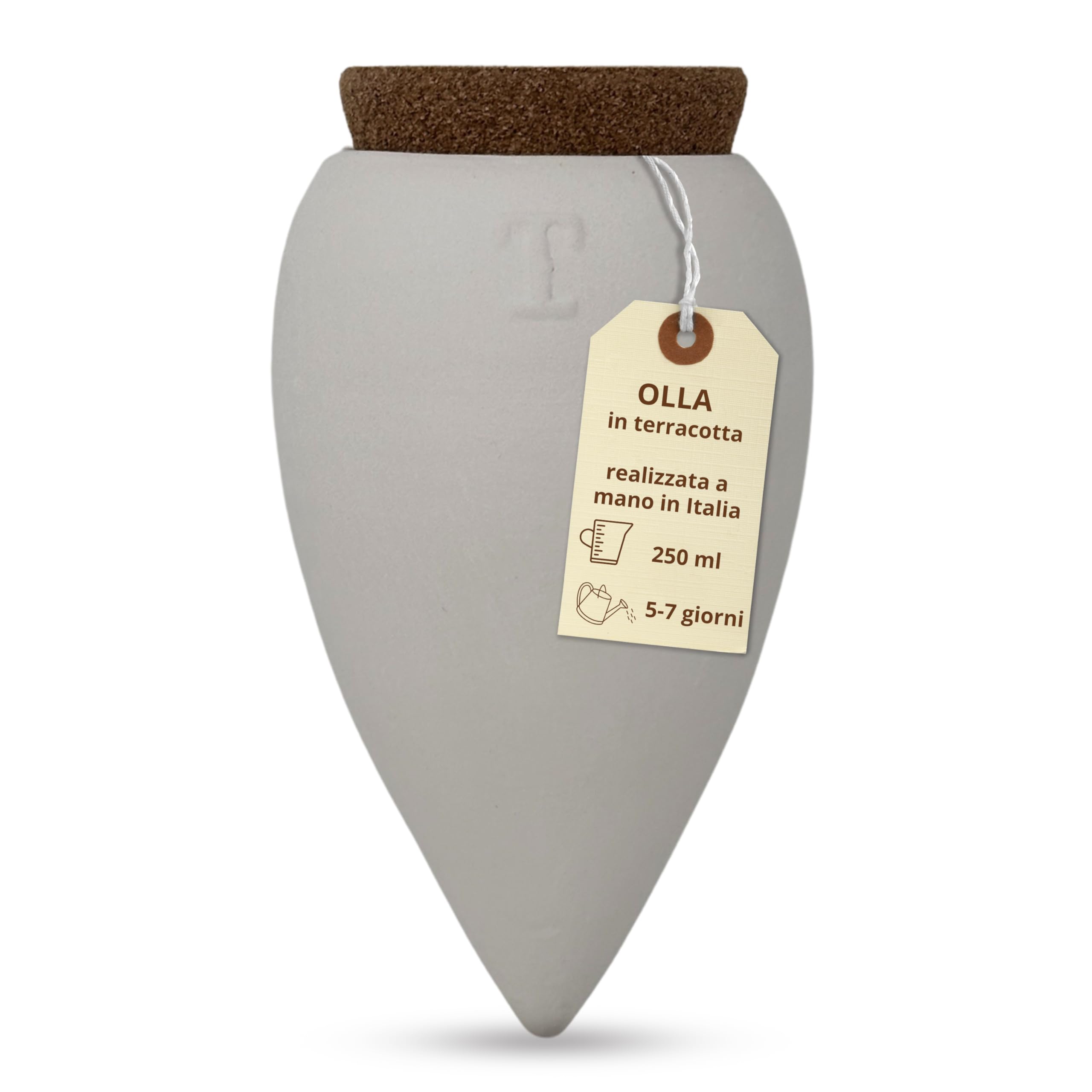 Olla en terre cuite artisanale blanche faite main pour décoration
