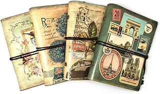 STOBOK Caderno De Diário Para Meninas Caderno De Caderno De Viagem Caderno Encadernado Retrô Diário Recarregável Revista De Bolso Para Estudantes Material Escolar Caderno Para Meninas