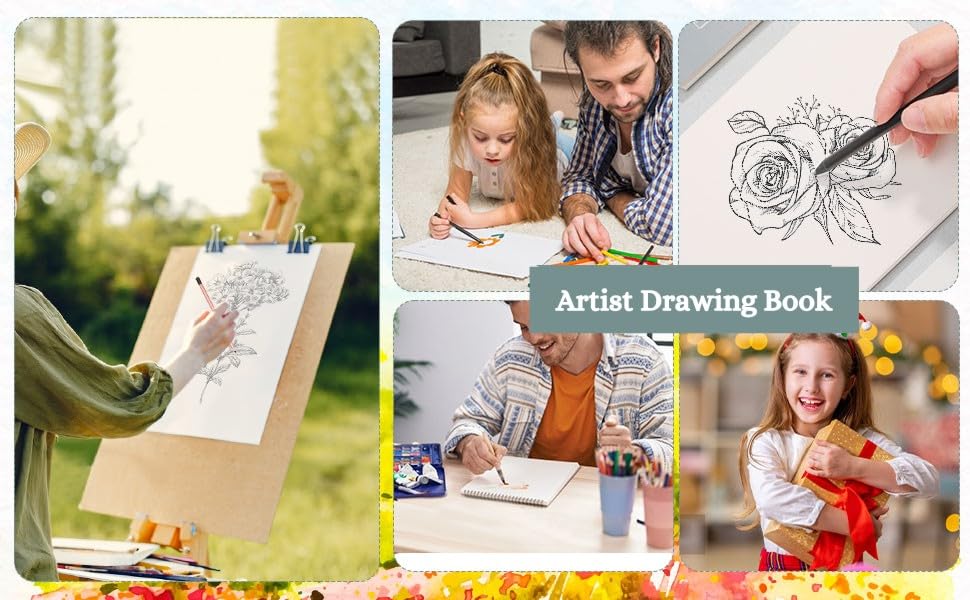 Image of GREESHMA Artists Wiro Bound Sketch Book A4 Size | 100 Pages - 160 GSM | Ideal for Drawing, Sketching, Shading Art, Students, School, Office