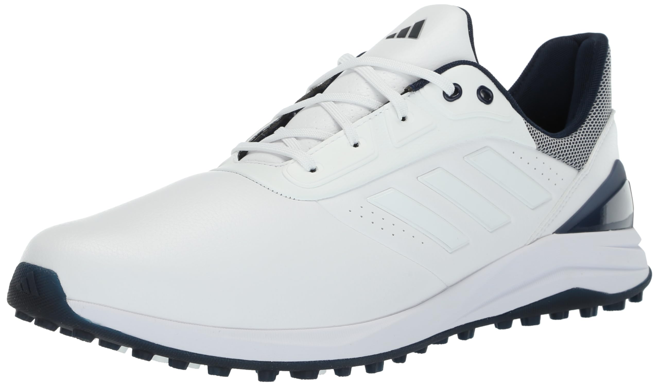 adidas Men's Solarmotion Spikeless Lighstrike 24 Golf Shoes, Footwear White/Collegiate Navy, 12
