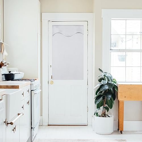 Miniatura 10 de Jilron Paste Style - Cortina opaca para puerta francesa, 99 % para puerta de cristal, puerta delantera, puerta corredera, puerta de patio, puerta de