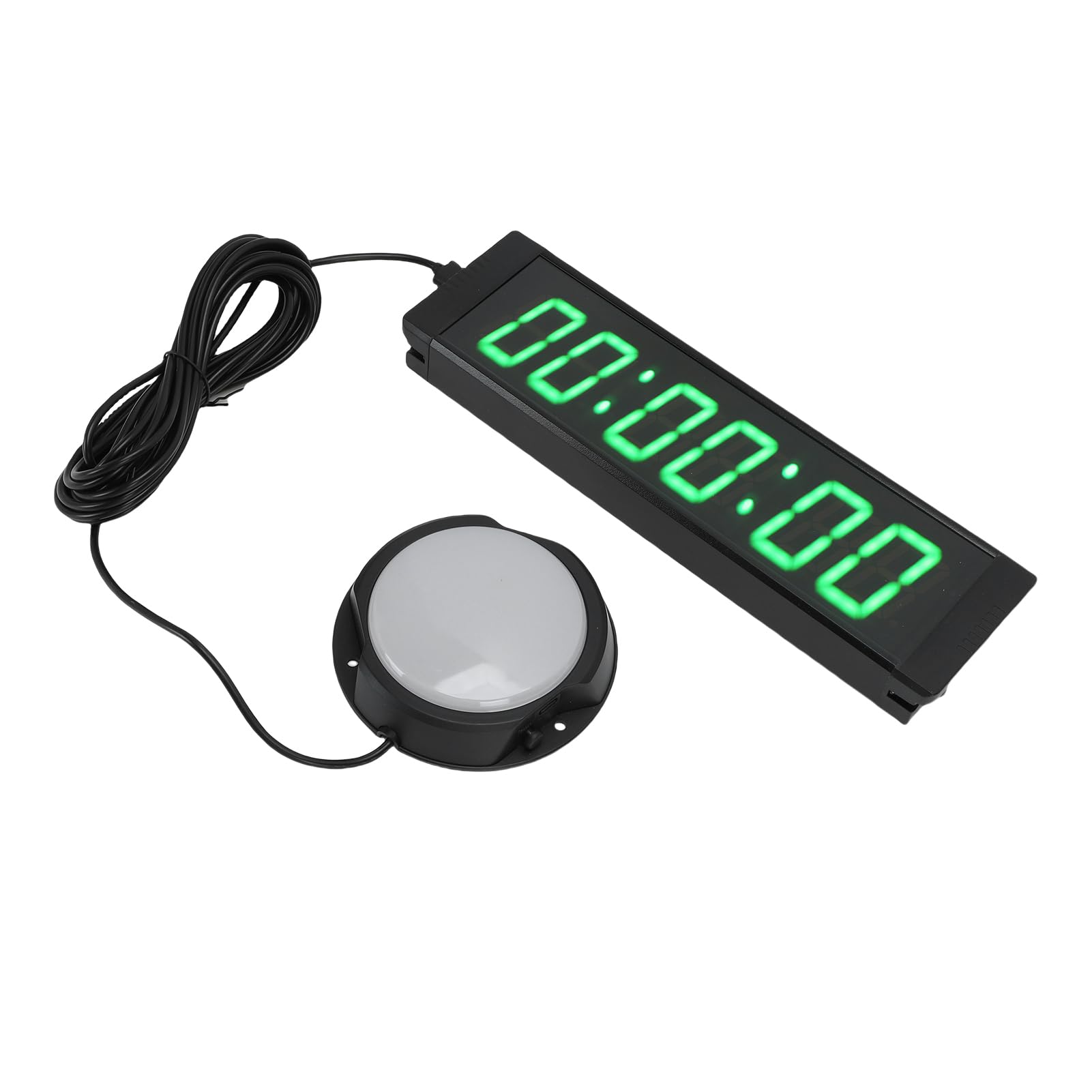 Minuterie de Gymnastique, Affichage Vert à 6 Chiffres de 0,5 Pouce, Compte à rebours, Horloge de chronométrage de Course avec télécommande, Support télescopique Filaire pour