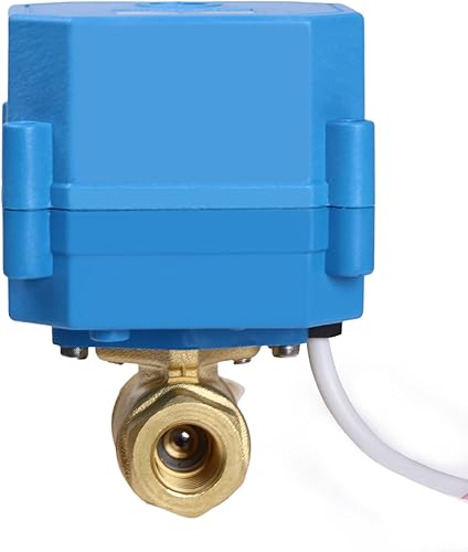 Miniatura 65 de Válvula de bola motorizada. Válvula de bola de acero inoxidable de 3/4" con puerto completo, 9-24V CC y configuración de retorno automático de 2