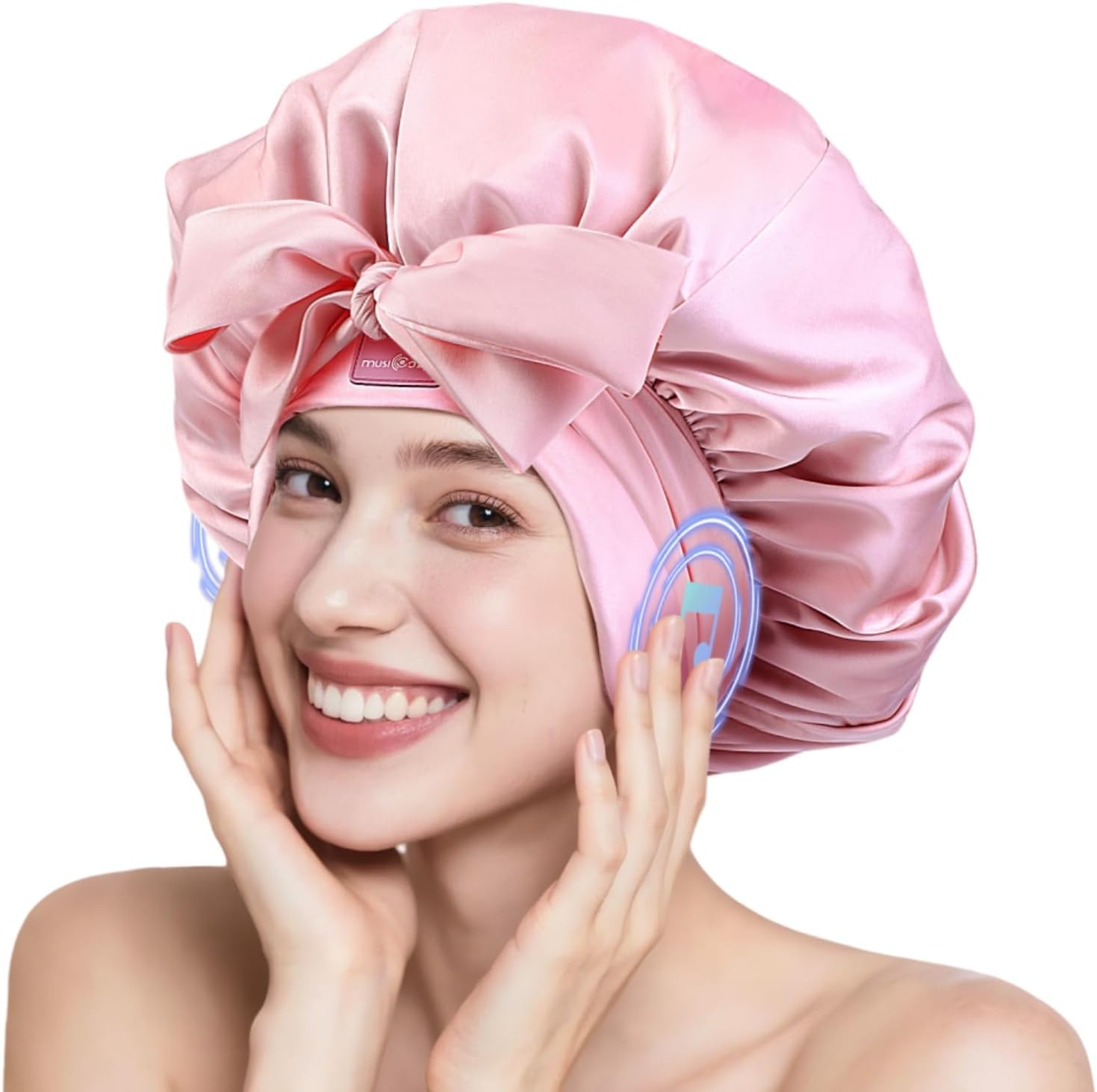 MUSICOZY Bluetooth Sleep Headphones with Satin Cap – Wireless Bedtime Headset with Ultra-Thin Speakers, Music Sleep Device for Side Sleepers & Hair Protection (Pink) MUSICOZY Bluetooth Sleep Headphones with Satin Cap – Wireless Bedtime Headset with Ultra-Thin Speakers, Music Sleep Device for Side Sleepers & Hair Protection (Pink)