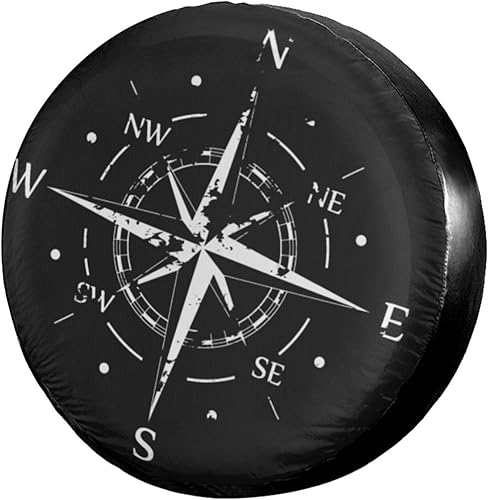 Foruidea Symbol Compass - Cubierta de neumático de repuesto a prueba de polvo, para remolque, RV, SUV y muchos vehículos de 16 pulgadas