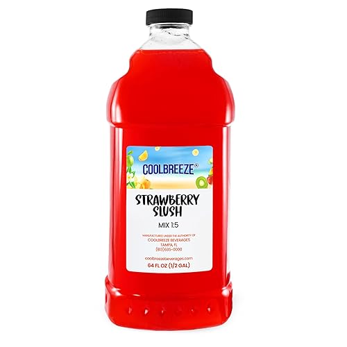 Cool Breeze Beverages Mezcla de granizado lista para usar, daiquiri de fresa, 1/2 galón