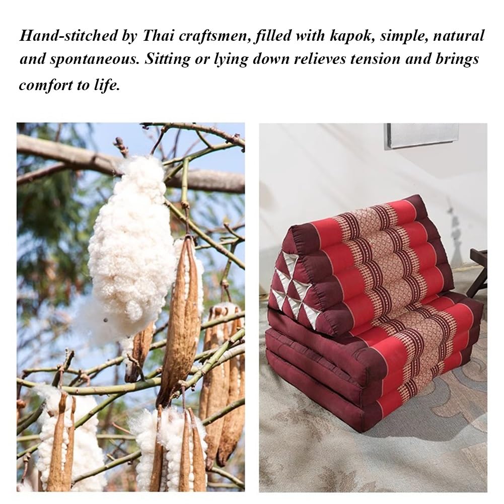 タイ製 三角まくら 折りたたみマット付き マットレス 秋キャンプ