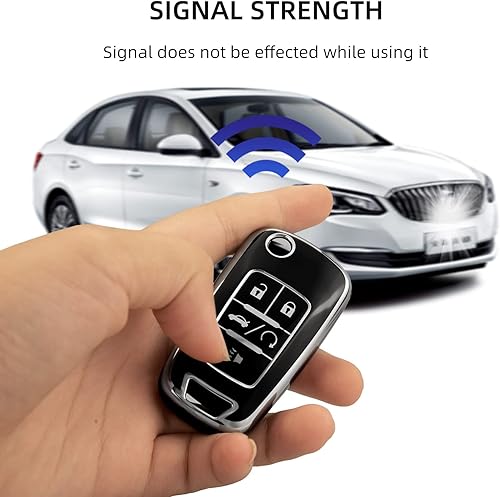 Miniatura 5 de OFFCURVE Funda para llavero de Chevy con llavero, funda para llave de automóvil para Chevrolet Chevy GMC Buick Encore Terrain Malibu Camaro Cruze