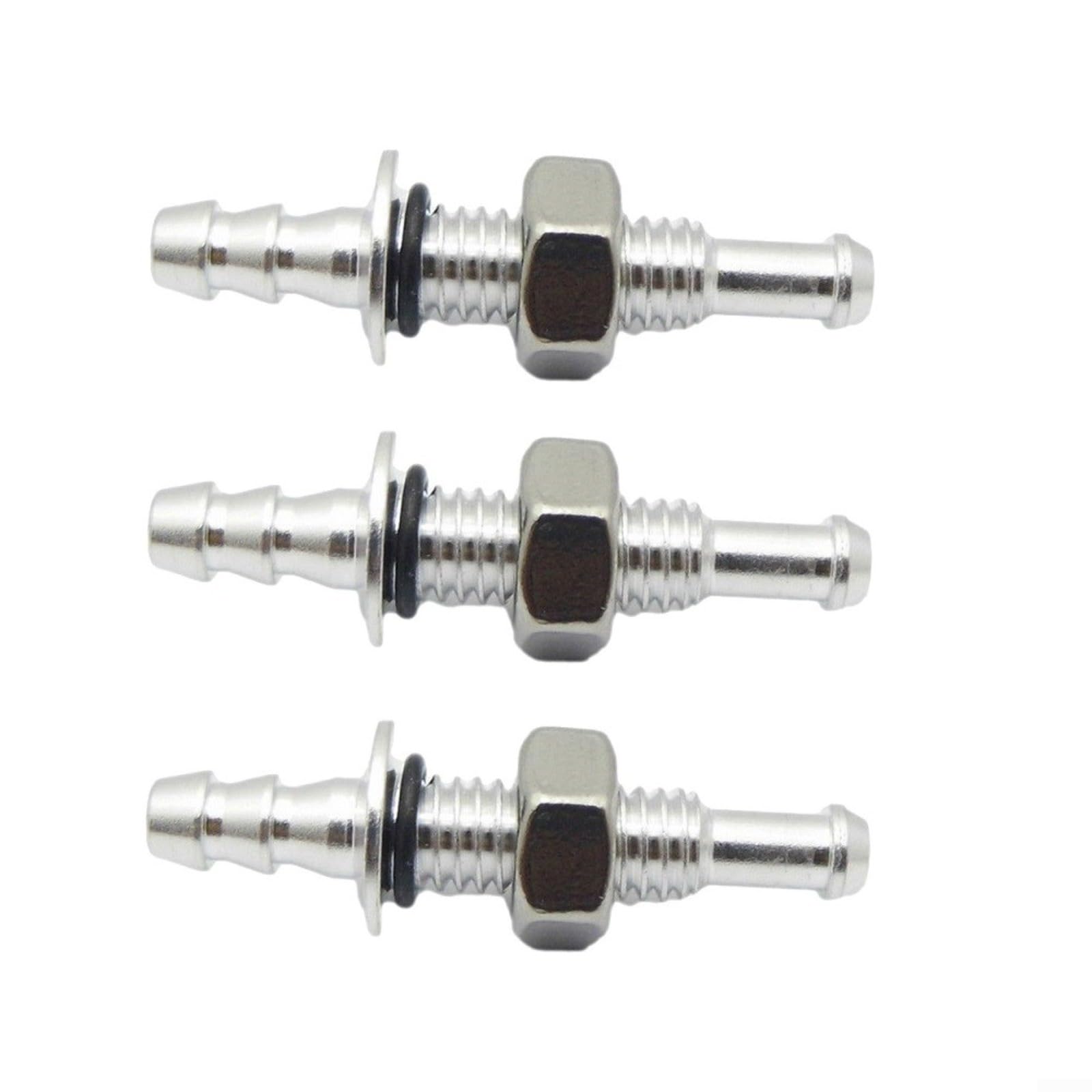 HomeVortex 3pcs RC Boat Water Cooling Nipple M6 Thread Aluminum Alloy Drainage Fuel Fill Nozzle 35mm Length for Electric Methanol Motor Watercraft