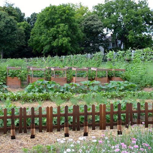 Base de clôture bois naturel Angoily support robuste extérieur
