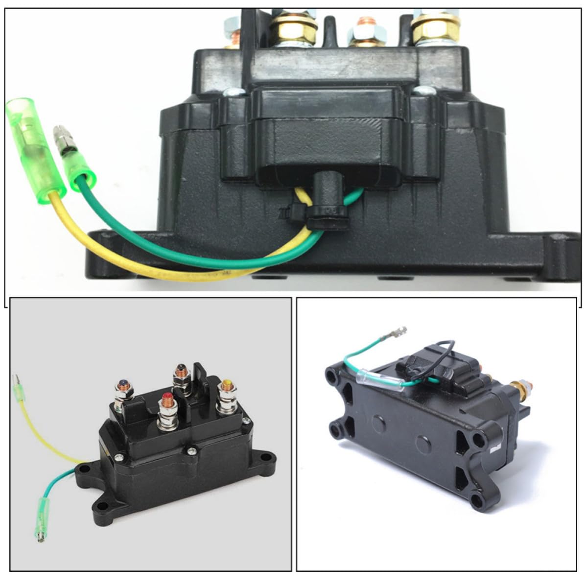 ibasenice Relé Instalación 12v Cabrestante Eléctrico 250a Solenoide para Fácil y Rendimiento Estable para Camiones, Pickups y Vehículos Atv Utv