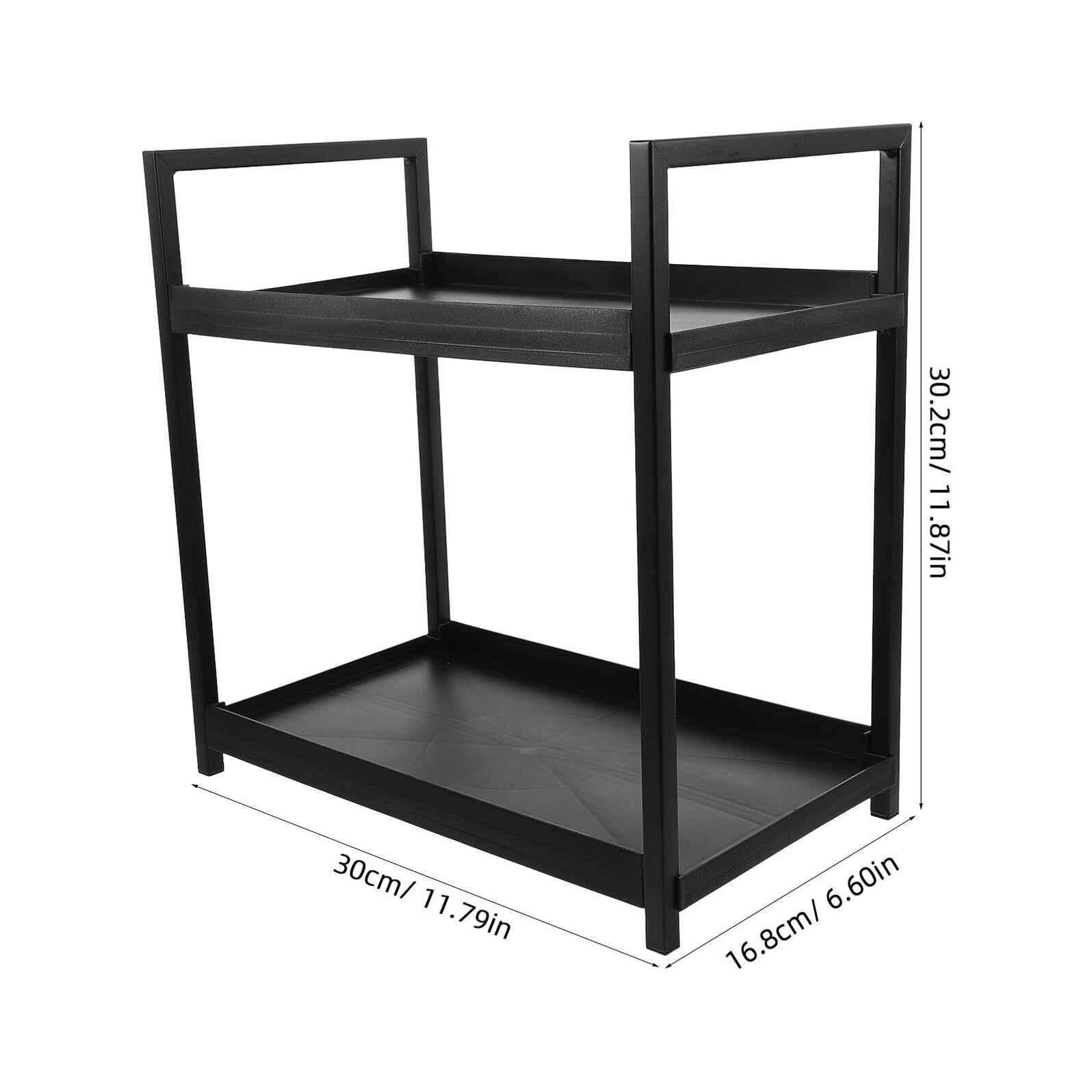 SHINEOFI Doppelschicht Ablage aus Kunststoff Badezimmer Organizer Kosmetik und Schmuckaufbewahrung Platzsparend für Tischplatte