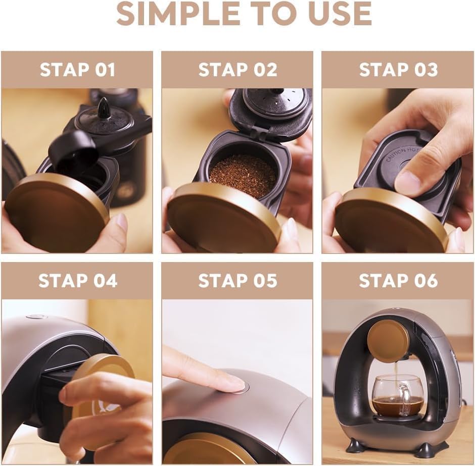 Image of 2-In-1 Coffee Maker, Fast Brew, Single Serve Coffee Machine Compatible with K-Cup Pods & Ground Coffee, 1400 Watts, Compact for Home, Office & Travel