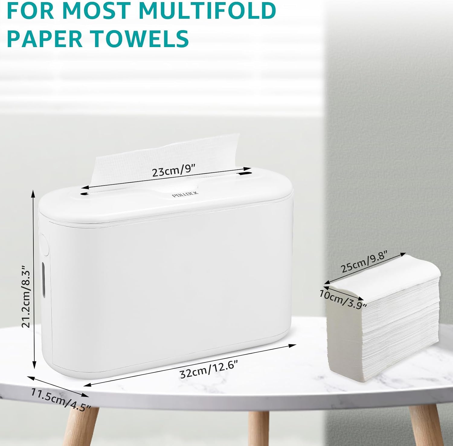 Paper Towel Holder Countertop, Commercial Paper Towel Dispenser, Multifold Trifold Z-Fold Paper Towel Dispenser, Hand Towel Dispenser, Napkin Holder Dispenser for Home Kitchen Restaurant - Image 3