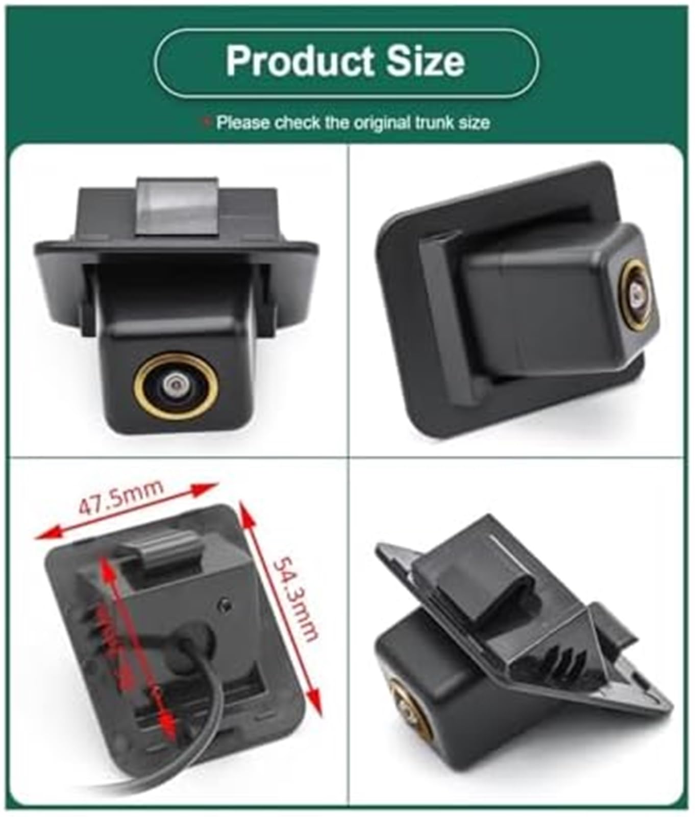 Tylna kamera pojazdu Kamera cofania, dla mercedes-benz-, dla W213 W221 S klasa Hd Ahd 1080P 1000Tvl(BLACK AHD1080P 175Degree)