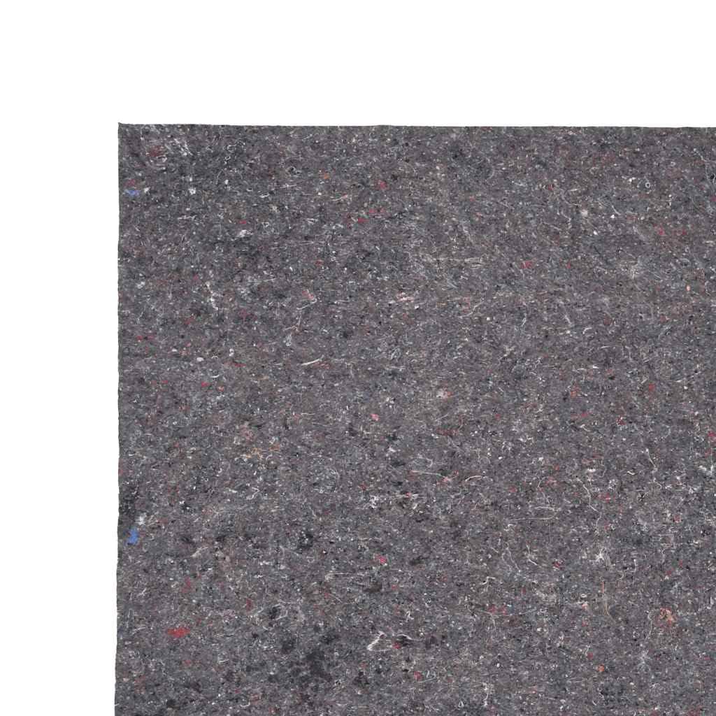 Fieltro antideslizante de 5 m, 180 g/m², color gris, con revestimiento de polietileno, protección de suelo impermeable para renovaciones, mudanzas, suelos duros, laminados, parqué, baldosas