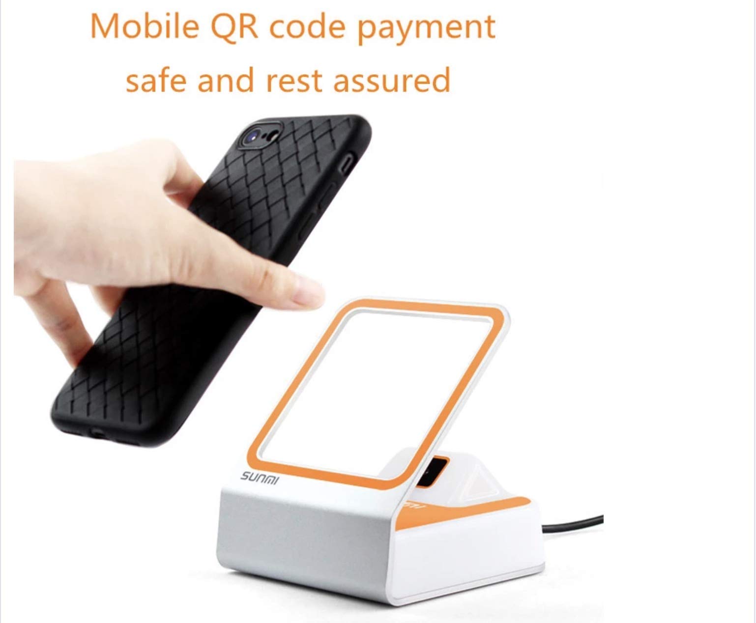Sunmi Blink - Escáner de código de barras 2D manos libres USB lector de imágenes de código de barras para pago móvil, escáner de código QR para sistema POS