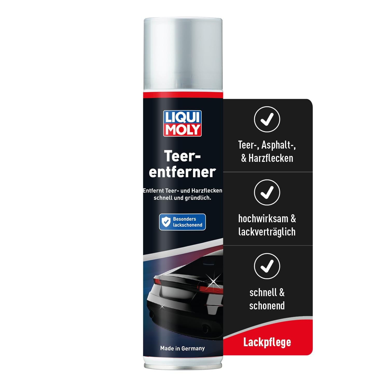 LIQUI MOLY Teerentferner, Art.-Nr. 1600 I 400 ml Harzentferner Autolack I Hochwirksam & lackschonend I Für Teer-, Asphalt-, Harz- & Farbflecken I Baumharzentferner für Auto, Motorrad, Werkzeug etc.