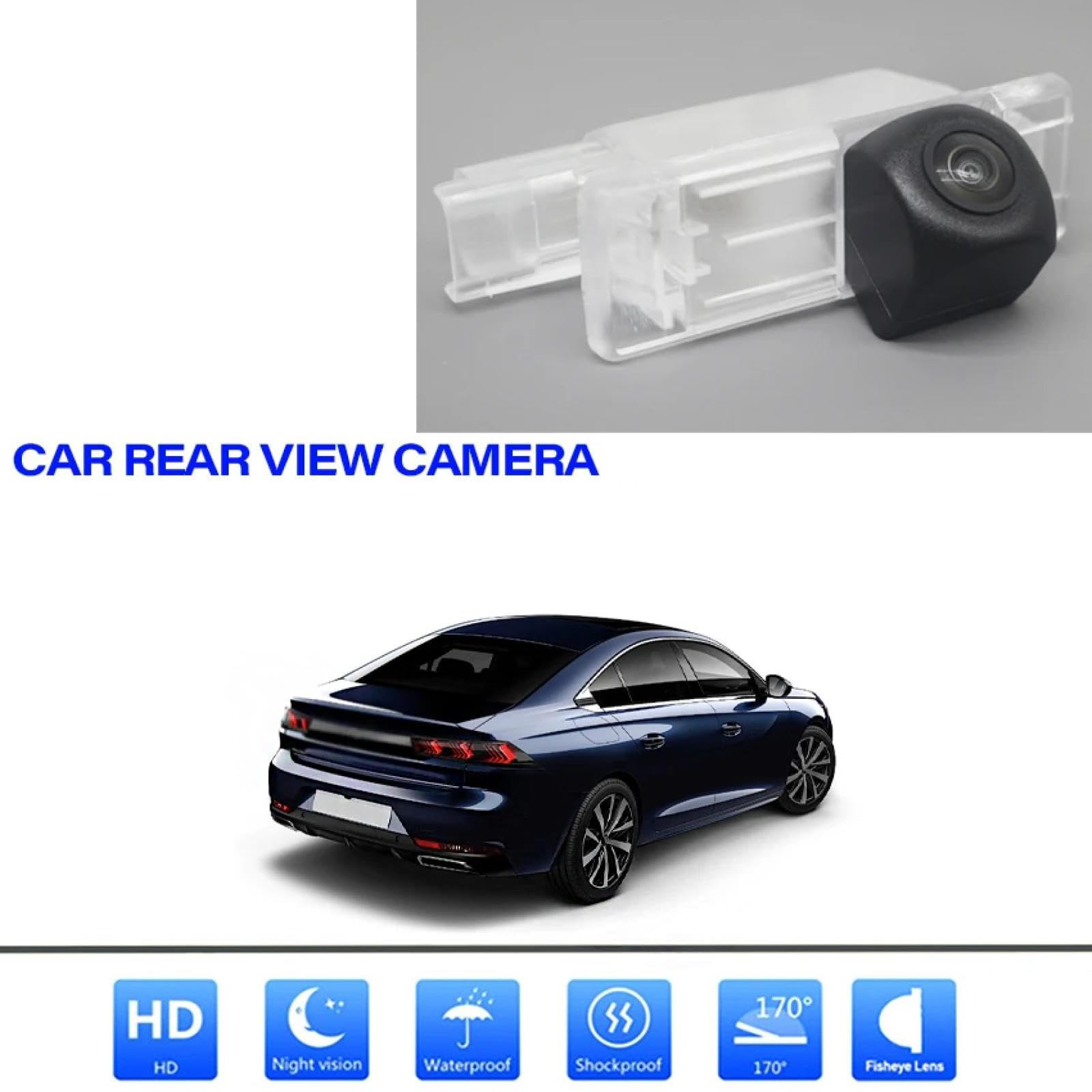 For Peugeot 301 2012-2019 208 308 406 408 508 3008 MK1 Car AHD 1080P 170° FishEye Vehicle Rear View Camera 170° HD Night Vision - 34 - View #4