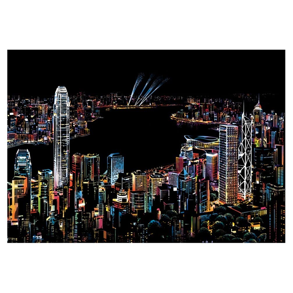 Amazon | ARTIBETTER スクラッチアート 夜景 都市景観 スクラッチ
