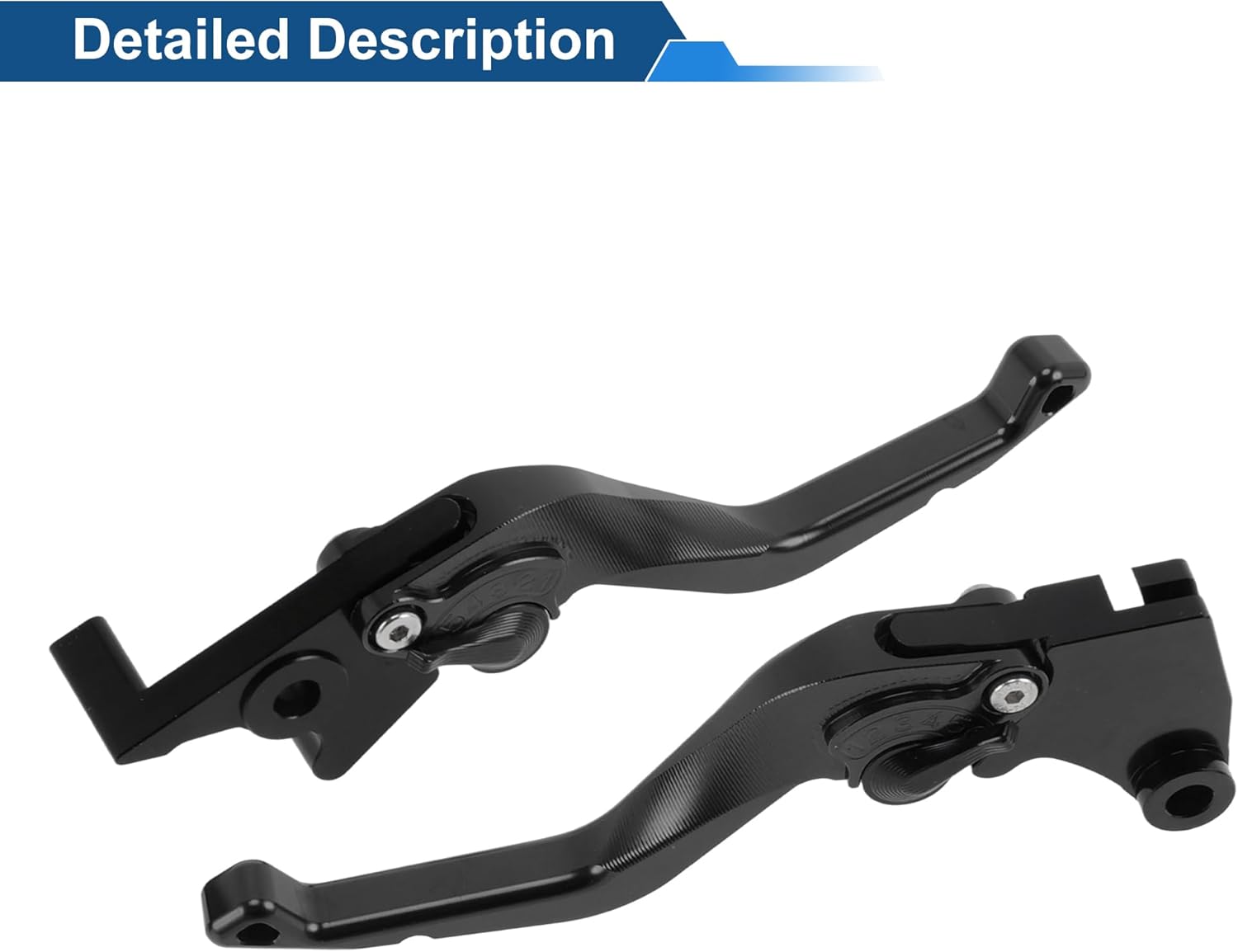 Short Brake Clutch Levers for Kawasaki KLX 300 2021-2025 6 Position Adjustable Motorcycle Handlebar Brake Lever Aluminum Alloy Solid Black 1 Pair