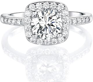 MDFUN Halo Cubic Zirconia Ring