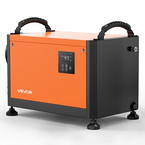 VEVOR Deshumidificador comercial de 70 pintas con bomba, deshumidificadores portátiles de espacio de rastreo para sótano industrial,