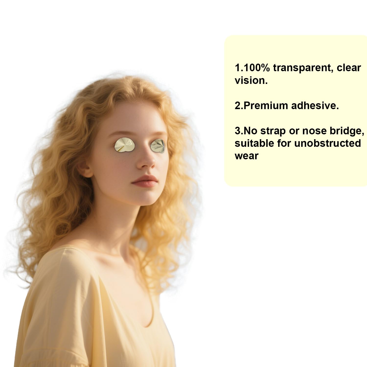 Gosknor 100uds Conos de Protección Ocular, Pegatinas Gafas Cama de Bronceado un Solo Uso para Ojos Cubiertas Gafas Bronceado Sin Línea Tomar el Sol en Verano Accesorios Tumbonas (Dorado)