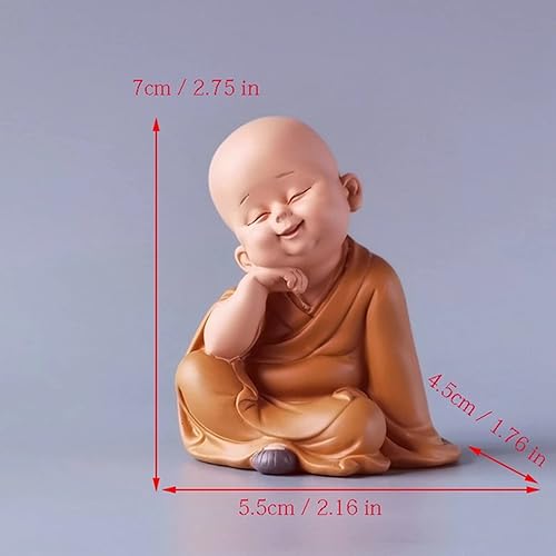 Miniatura 22 de Figura de monje para decoración del hogar, estatua de Buda, figura de monje zen, bonito adorno de resina, mobiliario decorativo, arte chino