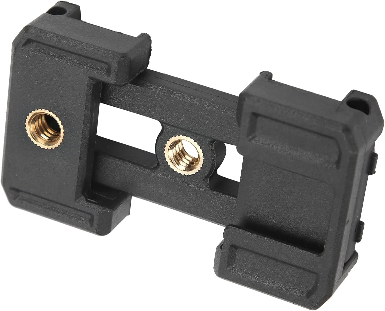 Hot Shoe Phone Tripod Mount Portable Phone Holder with Hot Shoe Mobile Phone Retaining Clamp Portable Double Hole E Type Clip Tripod Mount