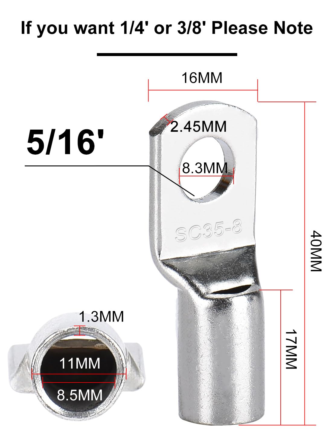 DIHOOL Kabel do Akumulatora 25mm2 M8 100cm 4awg Kabel Silikonowy Elastyczny Odporny na Wysoką Temperaturę