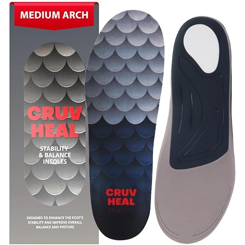 (2025) Premium Medium Arch Insoles for Ultimate Support - Plantar Fasciitis - Comfort for Foot Pain Relief - Anti-Fatigue - Orthotic Shoe Sole Inserts Men Women Standing All Day (Gray, M)