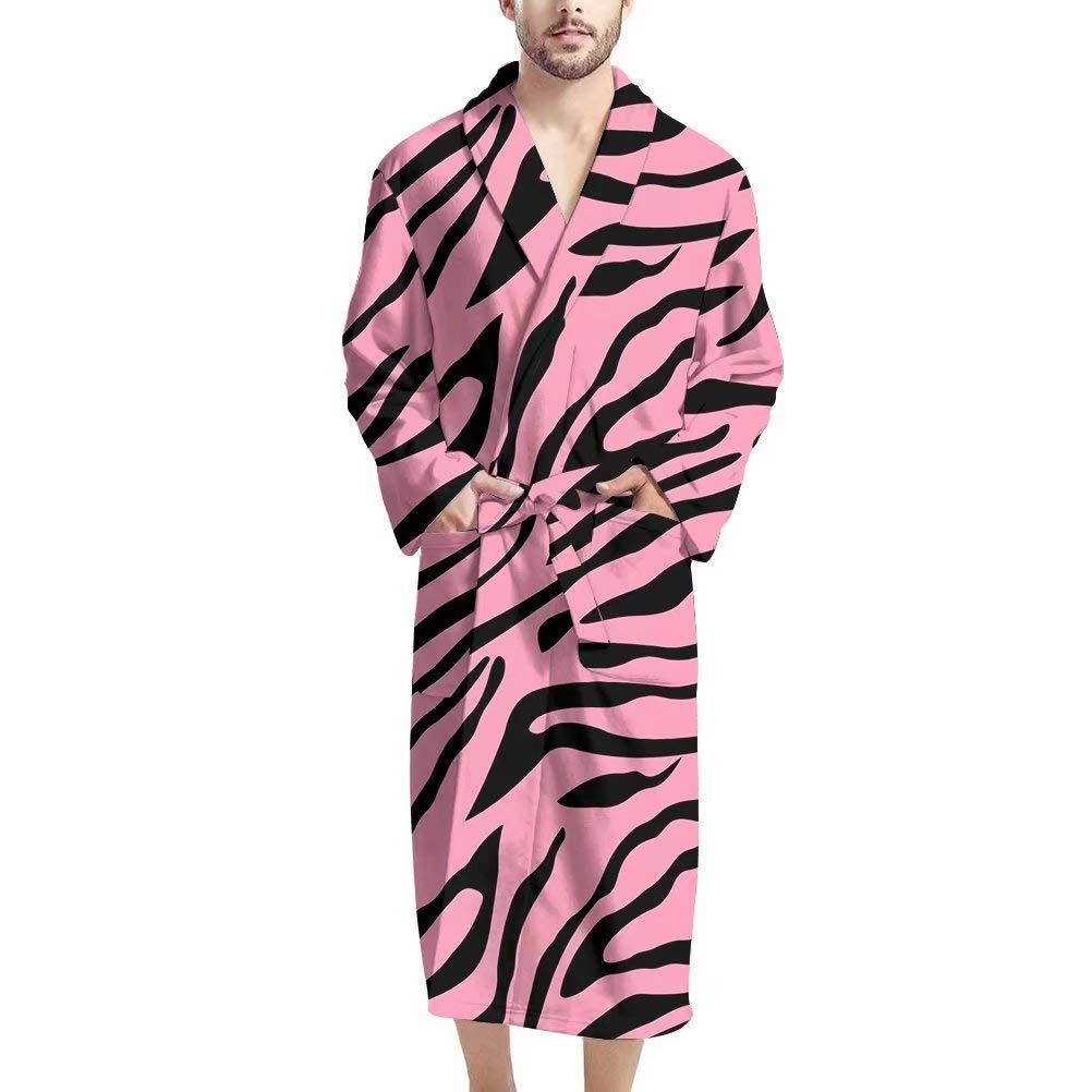 Bathrobe for Men Lightweight Bath Robe with Front Pockets Comfortable Nightgown Shawl Collar Kimono Robe Long Sleeves