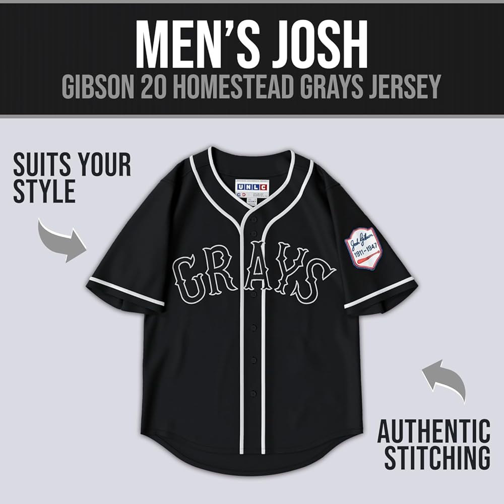 Amazon.com: UNLC Men's Josh Gibson 20 Homestead Grays Negro