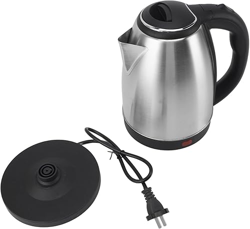 Jeffergarden Jeffergardenhgg59somvf-12 - Hervidor eléctrico de acero inoxidable de 2 litros y 1500 W, apagado automático, cafetera de té de