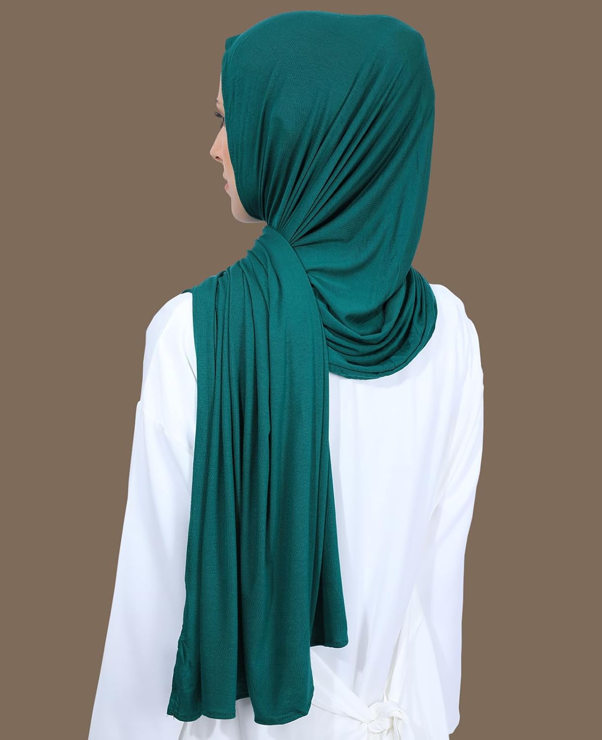 Non-See Through Instant Jersey Cotton Hijab Scarf for Women, Ready to Wear Muslim Head Scarf - Image 6