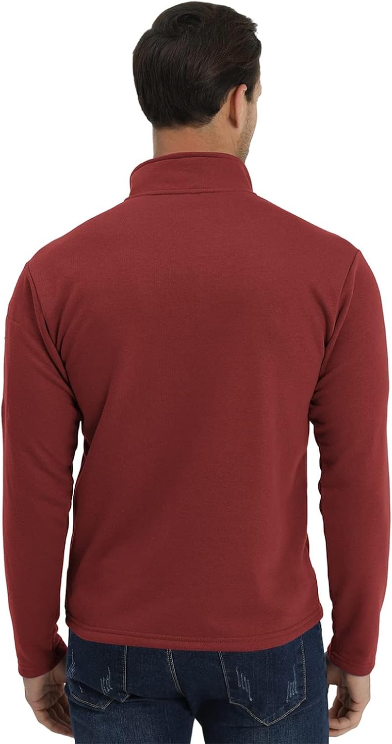 H HYFOL Men's USA Flag Graphic Pocket Pullover American Patriotic 1/4 Zip Stand Collar Long Sleeve Sweatshirts - Image 3